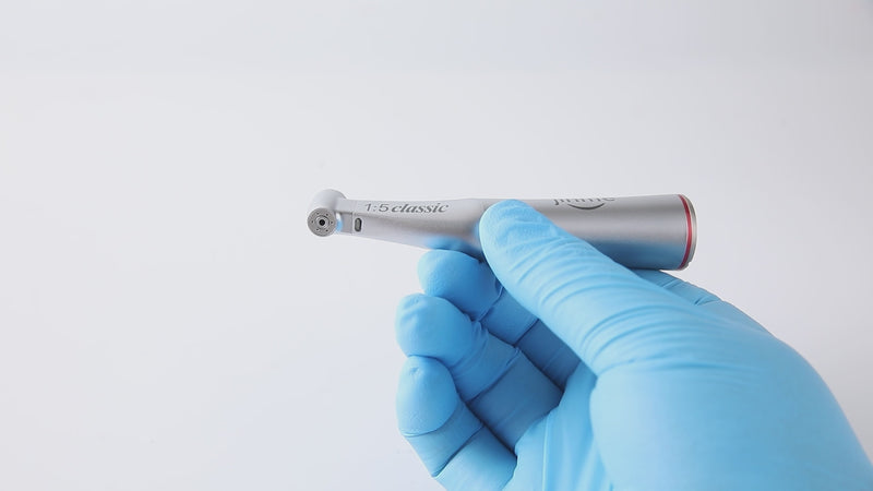 Jinme 1:5 Fiber Optic Electric Handpiece Increasing Contra Angle Standard Head Inner Channel W15LW - azdentall.com
