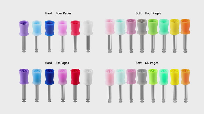 AZDENT Dental Rubber Polishing Prophy Cup Soft Brushes RA2.35mm 100pcs/Box - azdentall.com
