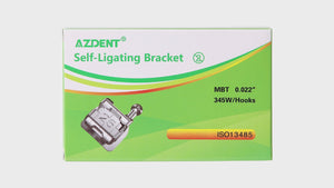 AZDENT Dental Metal Self-Ligating Brackets Mini Roth/MBT .022 Hooks 345 24/Kit - azdentall.com