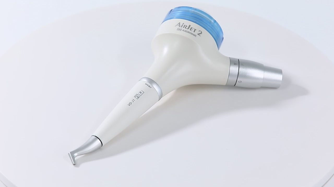 Load video: AZDENT Dental Air Polisher Prophy Teeth Whitening A2 Detachable 360° Rotating Handpiece With Quick Coupler G&amp;P 2 Working Models-azdentall.com
