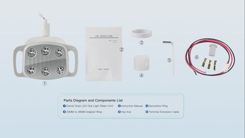 Dental 6 LED White Oral LED Light Lamp Adjustable Induction Sensor Fit For Chair - azdentall.com