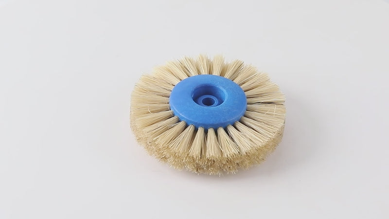 Dental Lab Polishing Brush 4 Rows White Bristle Straight Type - azdentall.com