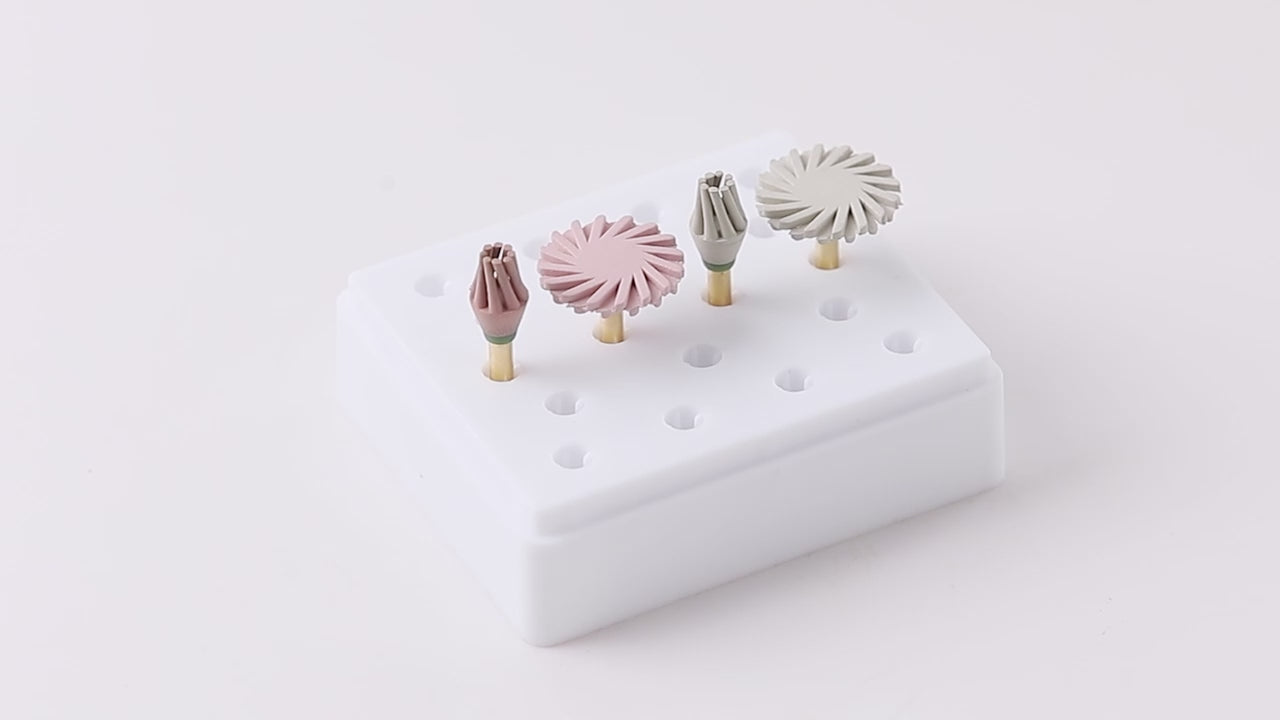 Load video: Dental Composite Polishing Wheel CA 2.35mm Medium Fine 4pcs/Box - azdentall.com