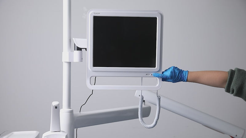 Dental 17 Inch Monitor Intraoral Camera With Adjustable Stand Multiple AV Input Ports Wi-Fi QR Transfer Single/Quad Display - azdentall.com