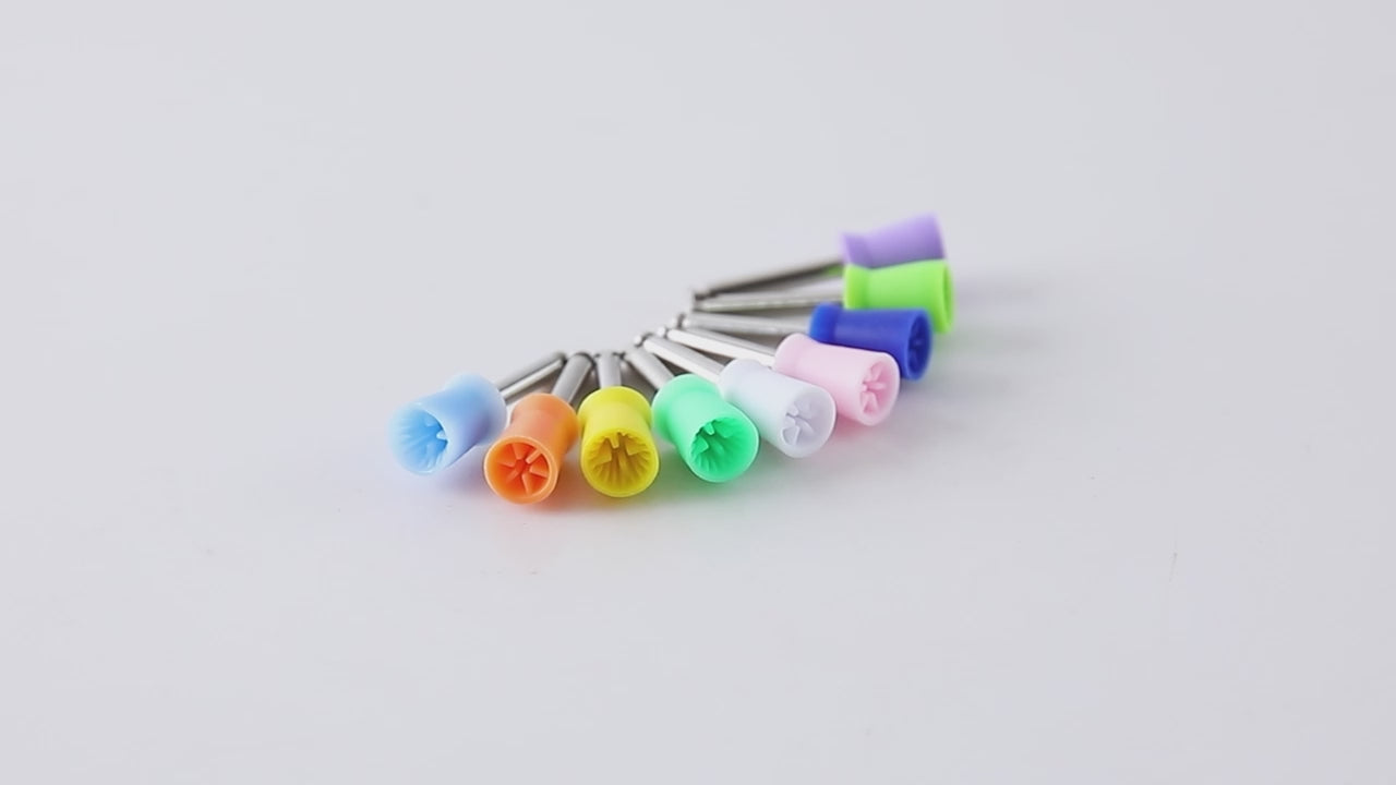 AZDENT Dental Rubber Polishing Prophy Cup Brushes RA2.35mm For Contra-angle Handpiece 100pcs/Box - azdentall.com