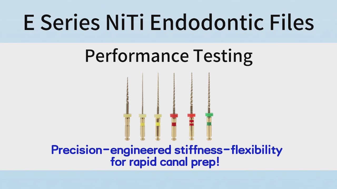 Load video: AZDENT Dental Series E Heat-Activated Rotary Endo Files #17-#35 21mm 6pcs/Pack - azdentall.com