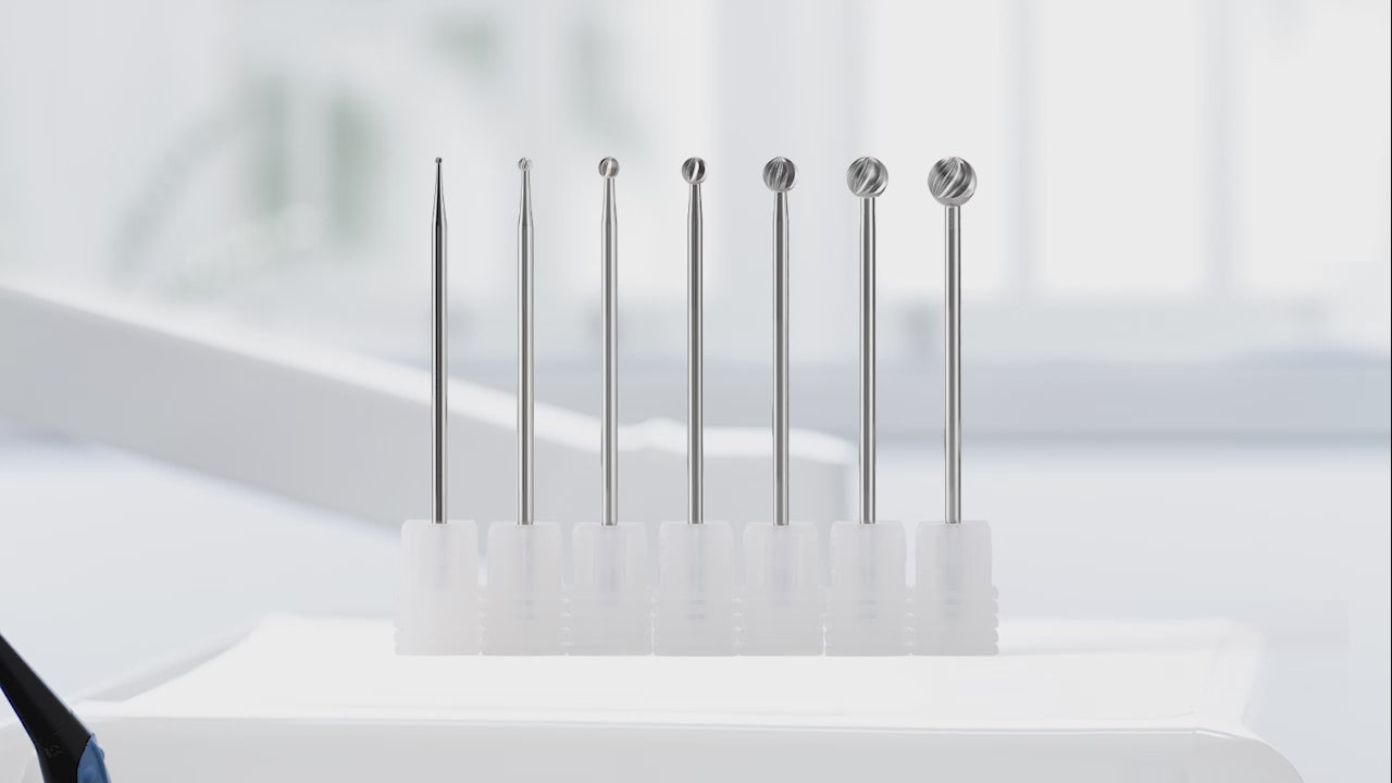 Load video: Dental Surgical Carbide Burs Drills 70mm HP φ2.35mm - azdentall.com