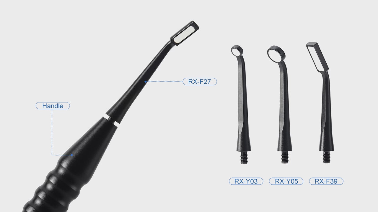 Load video: Dental Micro Mouth Mirror Kit Sterilizable Reflector Odontoscope - azdentall.com