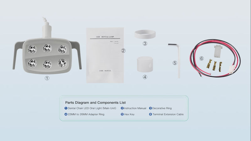 Dental 6 LED Brightness Oral Cold Light Lamp For Chair Unit Infrared Sensor - azdentall.com