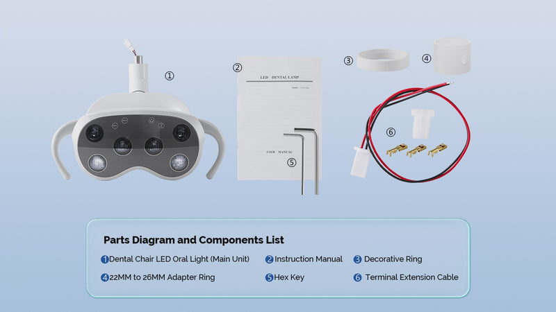 Dental HD Wireless LED Oral Camera Light P183 with LCD Display 6 Lights 10W Dual-Color - azdentall.com