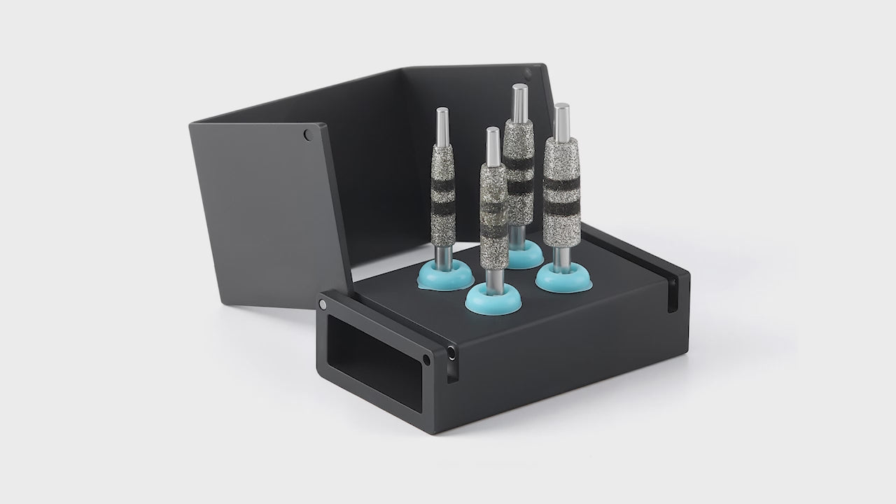 Load video: Dental Bone Track Drill Kit FG7604 Implant Insertion Position Guided &amp; Neck Correction Drills - azdentall.com
