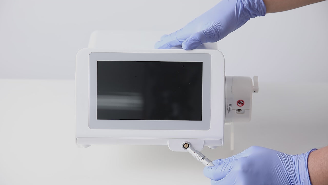 Load video: Dental Implant Motor System USB Data Export LED Touch Screen with 20:1 Contra Angle