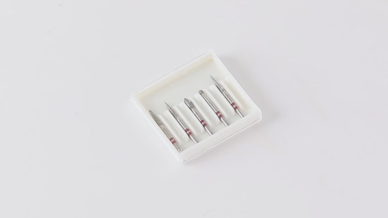 Load video: AZDENT Dental Diamond Zirconia Bur Kit 5pcs/Box - azdentall.com