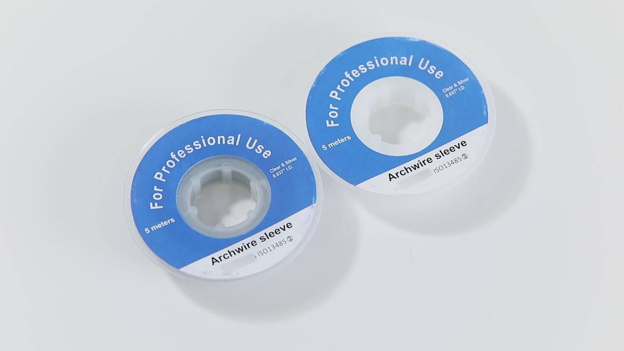 Load video: Dental Orthodontic Elastic Archwire Sleeve Tubing Clear/Gray 5 meters/Roll - azdentall.com