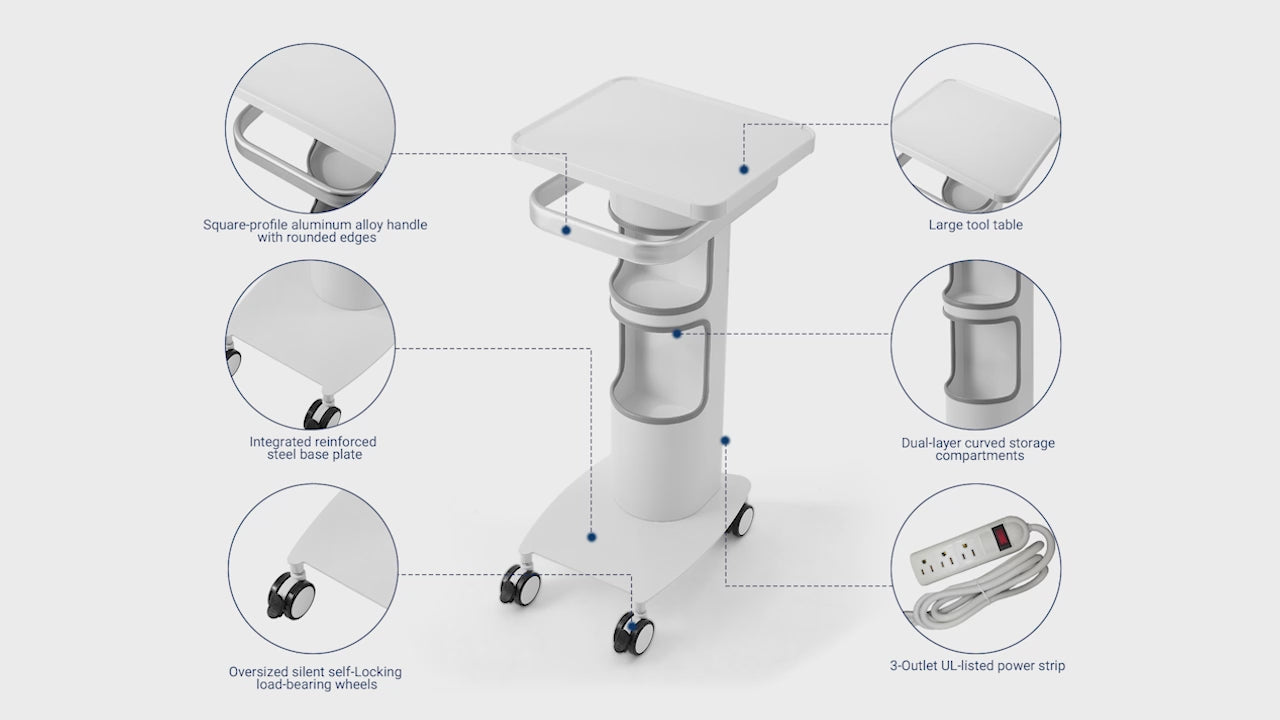 Dental Multi-Function Trolley Cart GM-1 Compact Model - azdentall.com