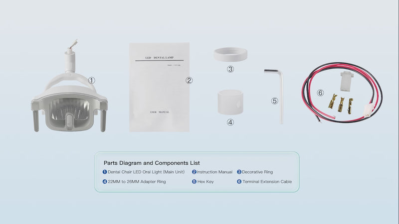 Dental Chair Reflective LED Oral Light Dual-Color Lamp for Dental Chair Unit - azdentall.com