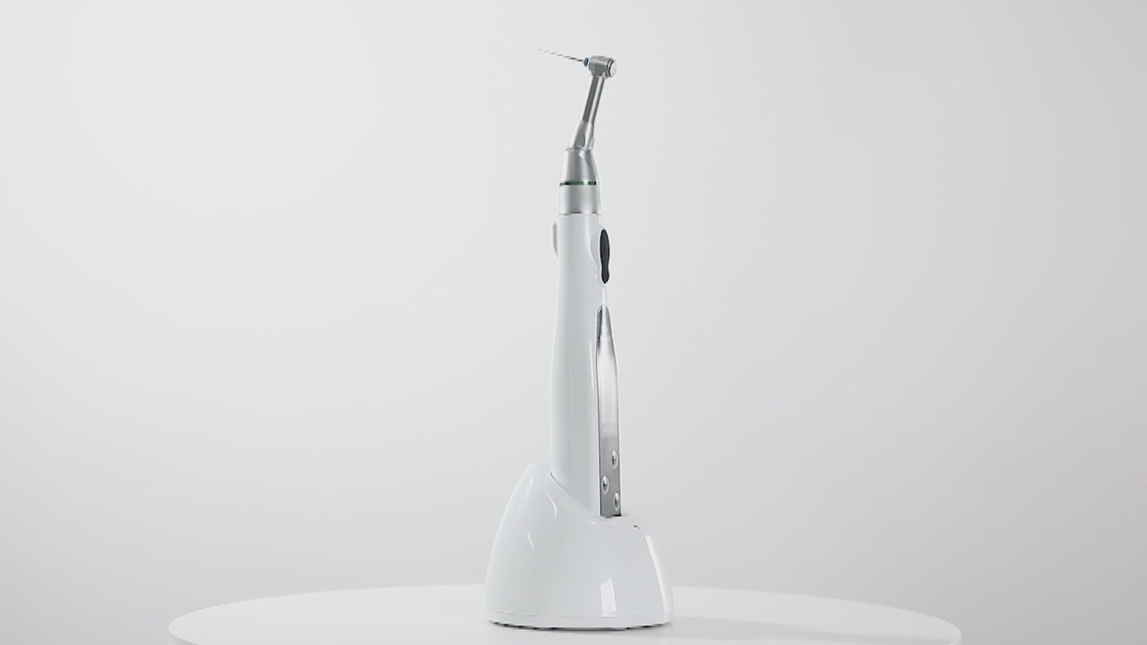 Load video: Dental LED Wireless Endodontic Motor Treament With 16:1 Contra Angle 9 Modes