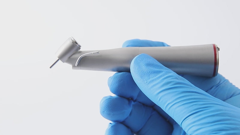 Dental 45 Degree Electric Contra Angle 1:4.2 Fiber Optic Increasing Handpiece External Water - azdentall.com