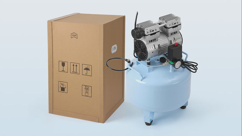 Dental Silent Oil Free Oilless Air Compressor 40L 800W 155L/min for 2PC Dental Chair - azdentall.com