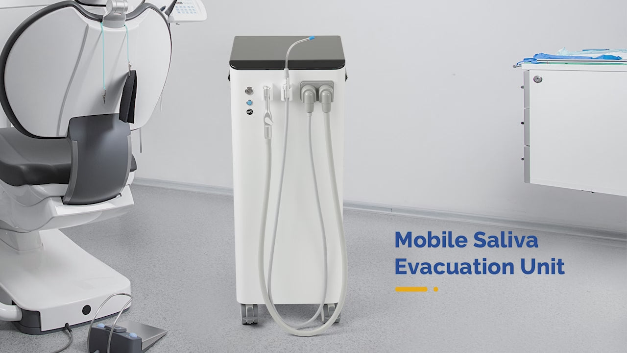 Load video: Dental Mobile Vacuum Suction Unit Systems High Suction Pump 300W - azdentall.com