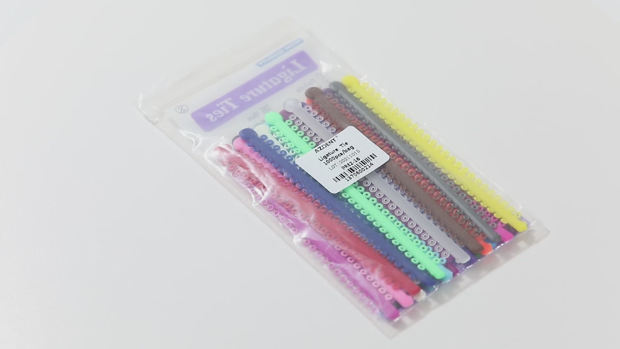 Load video: AZDENT Dental Orthodontic Elastic Ligature Ties Mixed Color - azdentall.com