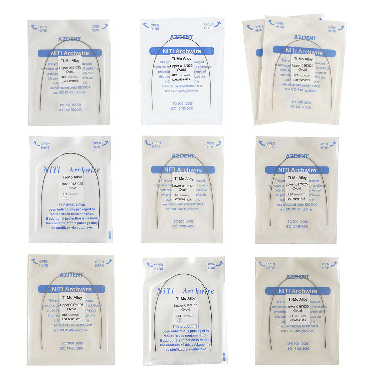 50 X Filo Ad Arco In Lega Ortodontico Dentale TMA Ti-Mo - Foto 3