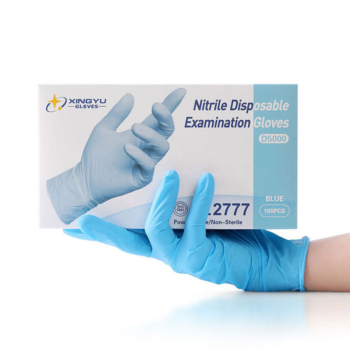Disposable Nitrile Exam Gloves Blue Powder & Latex Free 4 Mil S/M/L/XL 100pcs/Box - azdentall.com