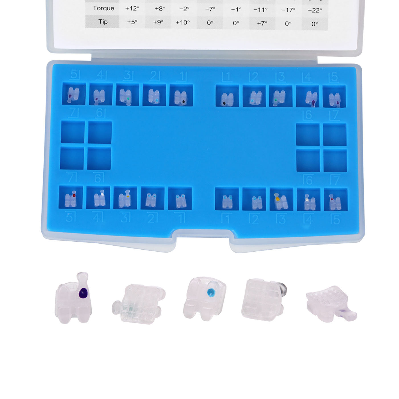 AZDENT Dental Orthodontic Ceramic Bracket Roth/MBT 018/022 Hooks 345 20pcs/Box - azdentall.com