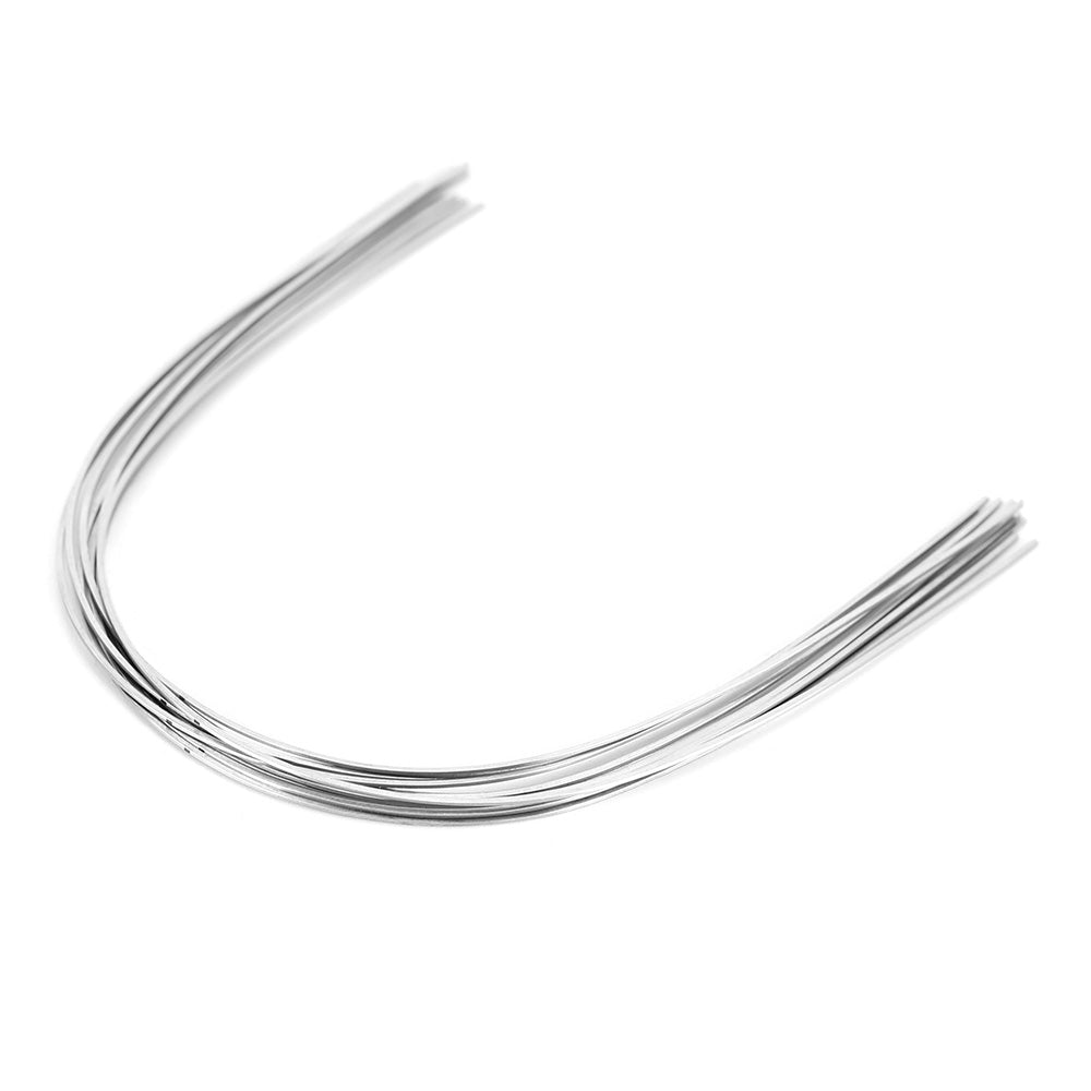 10 Pack Dental Ortho Stainless Steel Arch Wires – 16x16 Natural Upper