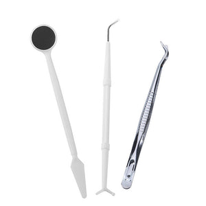 Dental Mirror Plier Explorer Kit Disposable Mouth Mirror Forceps Probe 10Kits - azdentall.com
