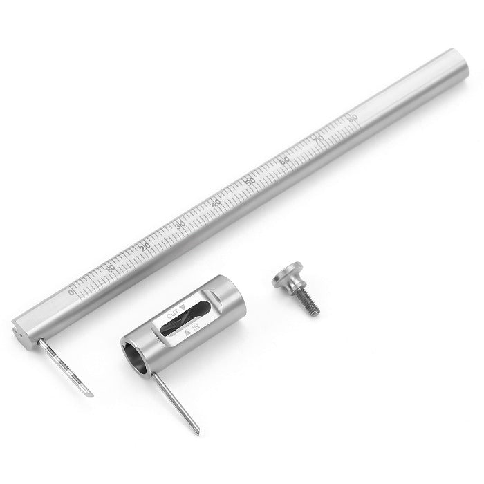 Dental Implant Measuring Gauge Orthodontic Sliding Caliper Double Scale Round 0-80mm