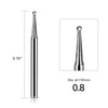 Dental FG #1 Round Carbide Bur 10pcs/Box -azdentall.com