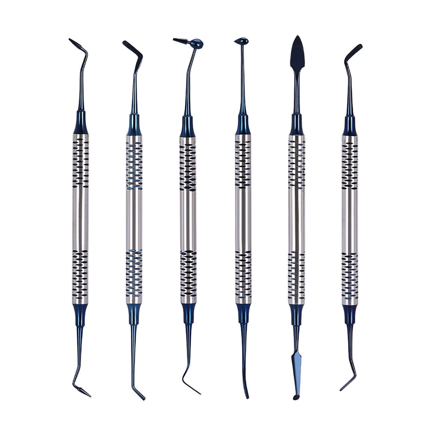 Dental Tools Composite Resin Filling Spatula Titanium Plated Head Filler Blue - AZDENT