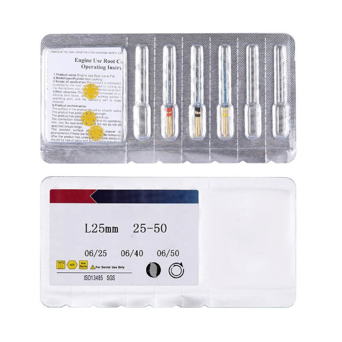 Dental Reciprocating Blue Files Niti Rotary Heat Activated 25mm 3pcs/Pack-azdentall.com