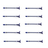 10pcs Dental Endo Irrigation Syringe Plastic Blue 1ML - azdentall.com