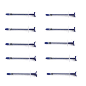 10pcs Dental Endo Irrigation Syringe Plastic Blue 1ML - azdentall.com