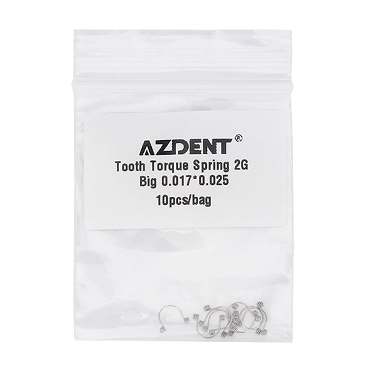 AZDENT Tooth Torque Rectangular Spring 2G Big 0.017*0.025 10pcs/Bag - azdentall.com