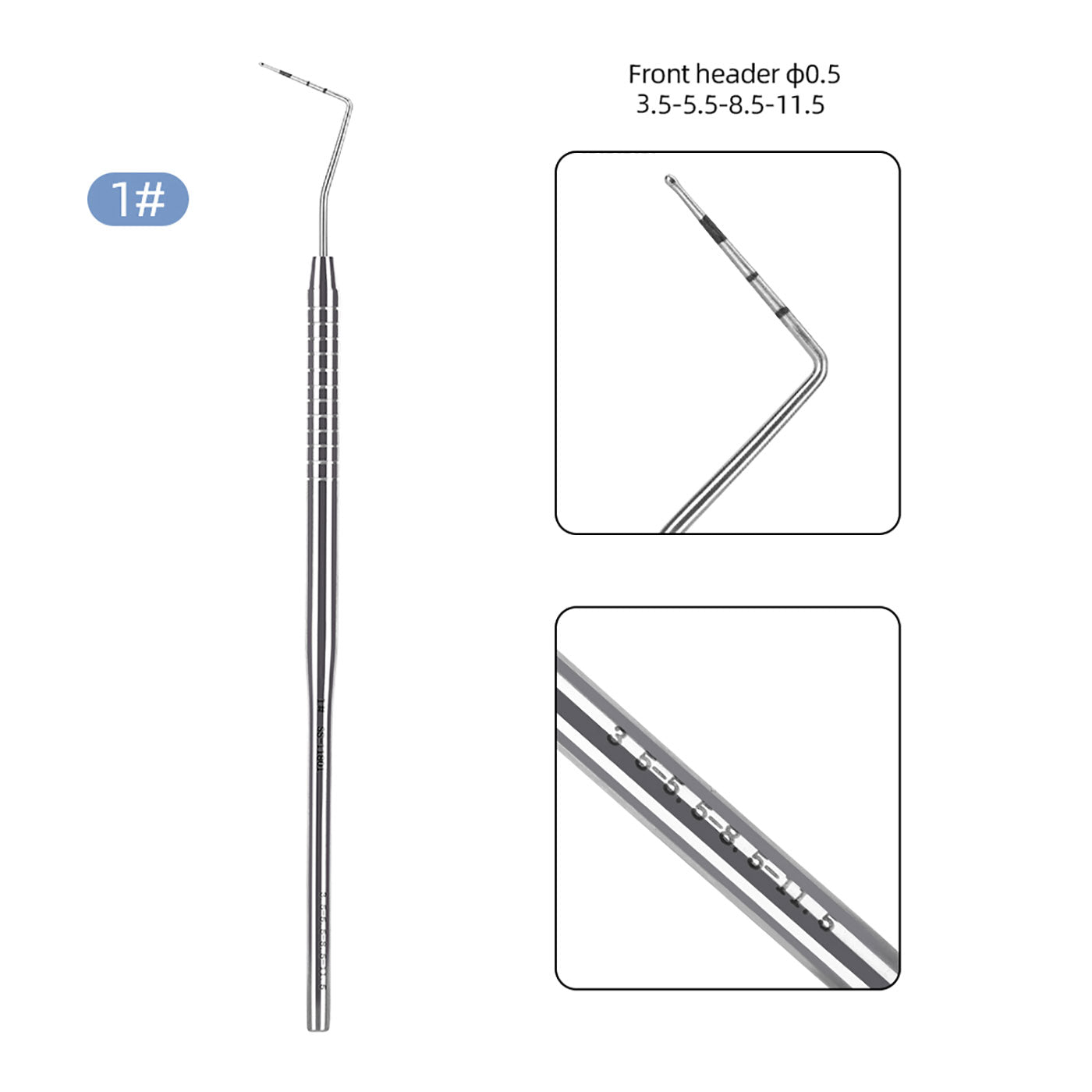 Dental Probe Graduated Periodontal Probe Scale Probe #1 - azdentall.com