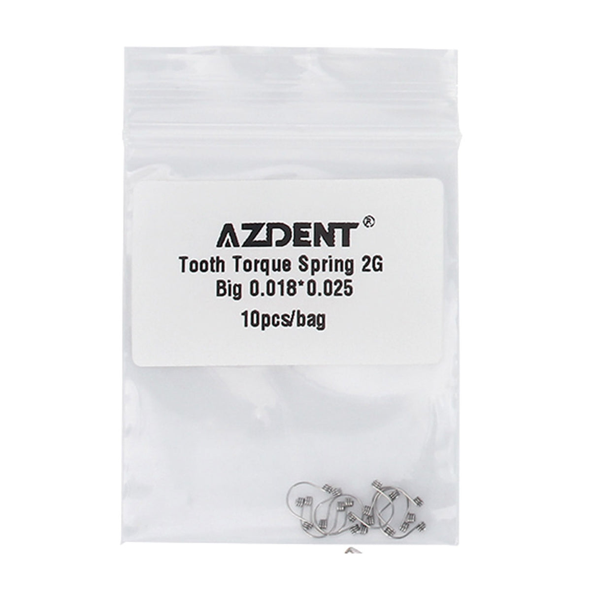 AZDENT Tooth Torque Rectangular Spring 2G Big 0.018*0.025 10pcs/Bag - azdentall.com