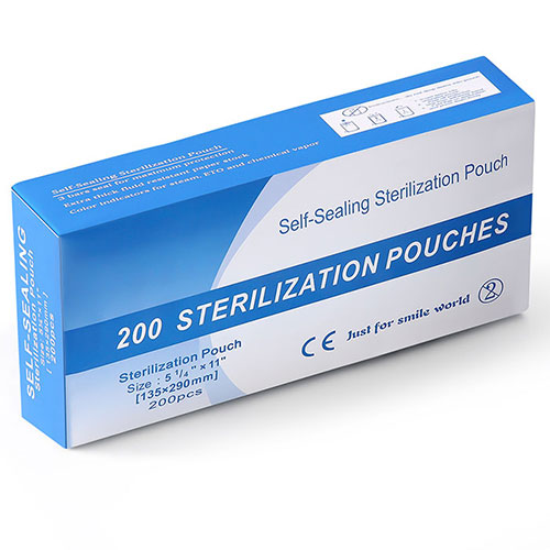 Dental Self-Sealing Sterilization Pouch 5.25"x11" 200pcs/Box - azdentall.com