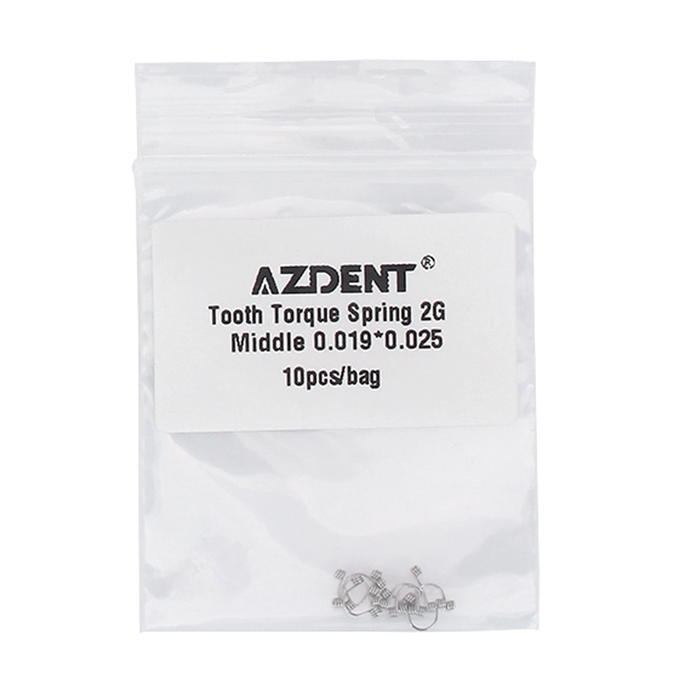 AZDENT Tooth Torque Rectangular Spring 2G Middle 0.019*0.025 10pcs/Bag - azdentall.com