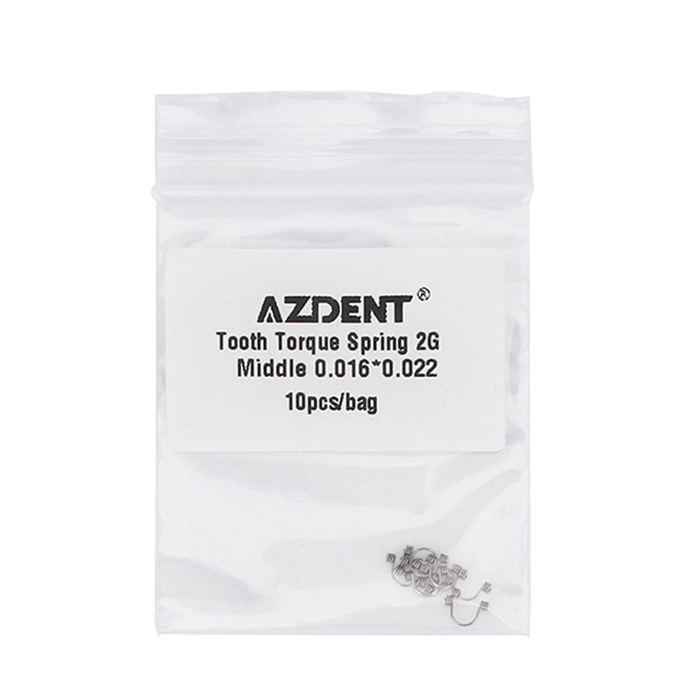 AZDENT Tooth Torque Rectangular Spring 2G Middle 0.016*0.022 10pcs/Bag - azdentall.com