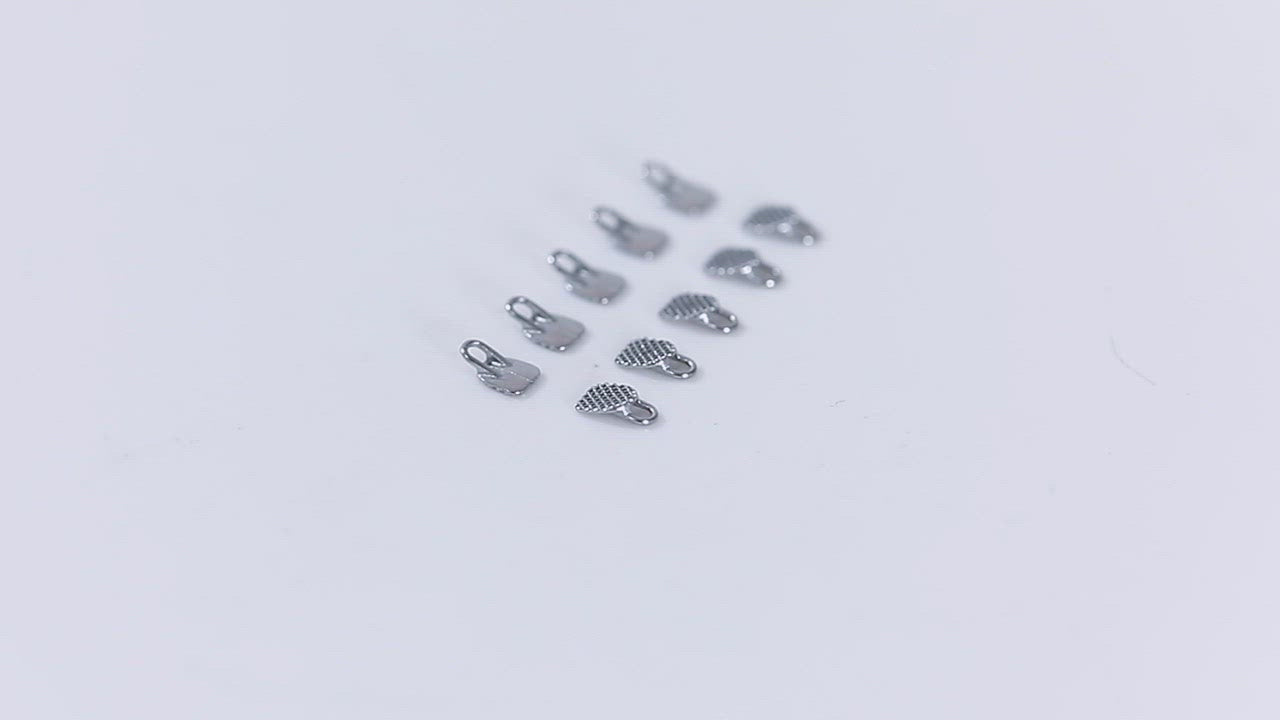 Load video: AZDENT Dental Lingual Button Consumables Rectangular Bondable Traction Hook 10/Bag - azdentall.com