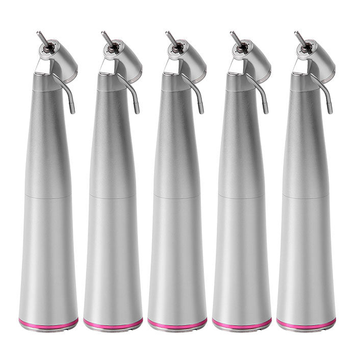 5Pcs Dental 45 Degree Electric Contra Angle Fiber Optic 1:4.2 Increasing Handpiece External Water - azdentall.com