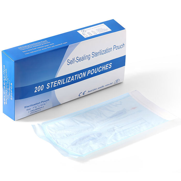 Dental Self-Sealing Sterilization Pouch 7.5"x14.25" 200pcs/Box - azdentall.com