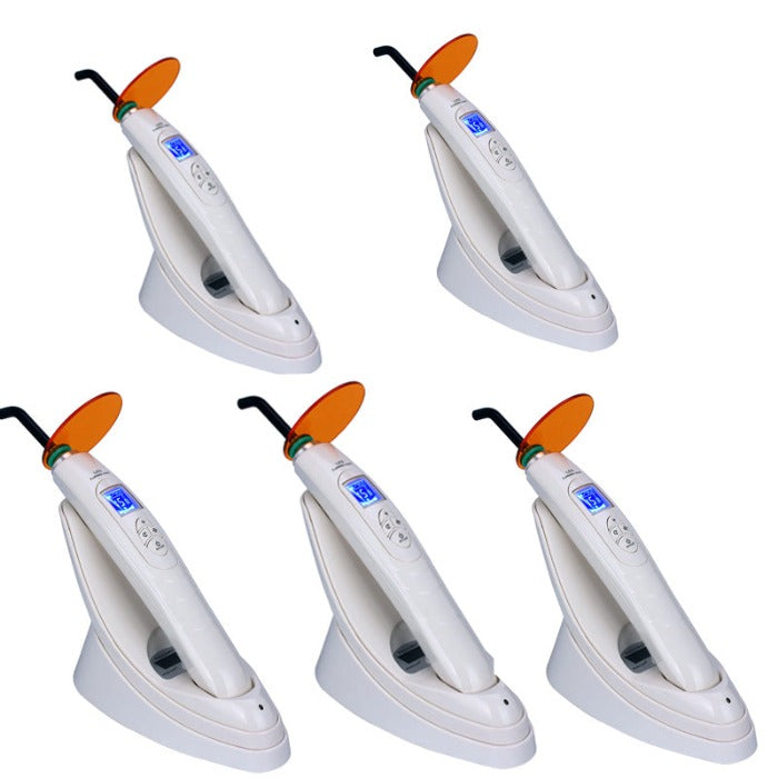 5pcs Dental LED Curing Light Built-in Light Meter Function 380-515nm 2000mW/cm² 5W Power - azdentall.com