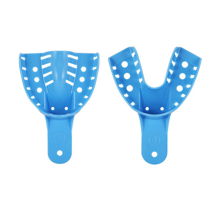 Dental Impression Trays Kit Autoclavable Perforated Plastic All Sizes 10Pcs/Pack - azdentall.com