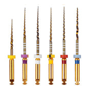 AZDENT Dental NiTi Rotary Engine Files 25mm Assorted SX-F3 Gold Taper 6pcs/Pk - azdentall.com