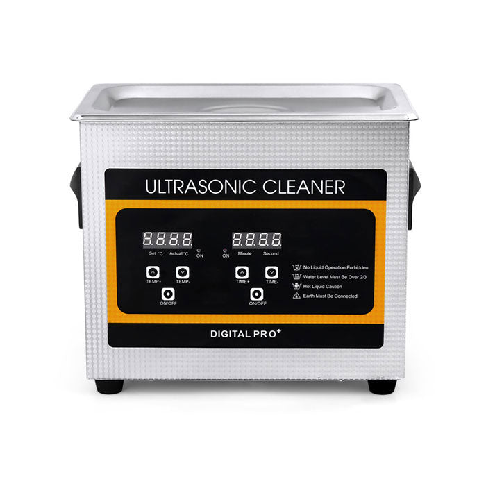 3.2L Jewelry Cleaner Heated Ultrasonic Machine with Knob Control, Heater and Timer (Basket Included)
