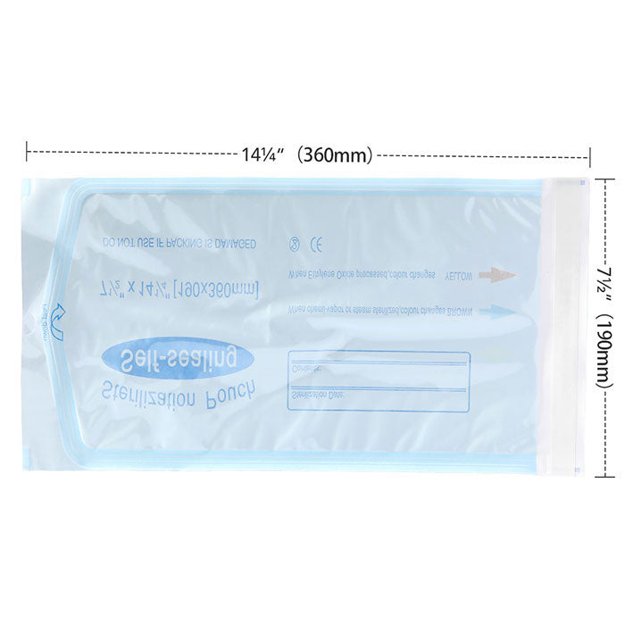 Dental Self-Sealing Sterilization Pouch 7.5"x14.25" 200pcs/Box - azdentall.com